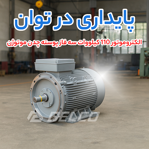 الکتروموتور 110 کیلووات سه فاز پوسته چدن موتوژن